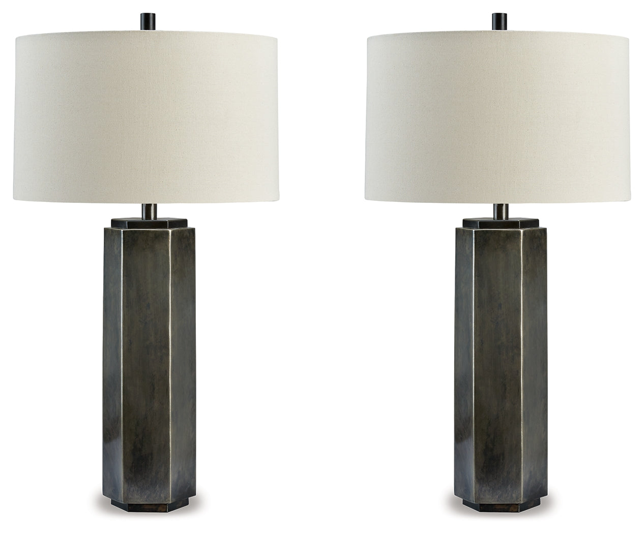 Bradenton Furniture Outlet - Ashley Furniture - Dirkton Lighting - Table Lamp (Set of 2) / Antique Pewter - L208324X2