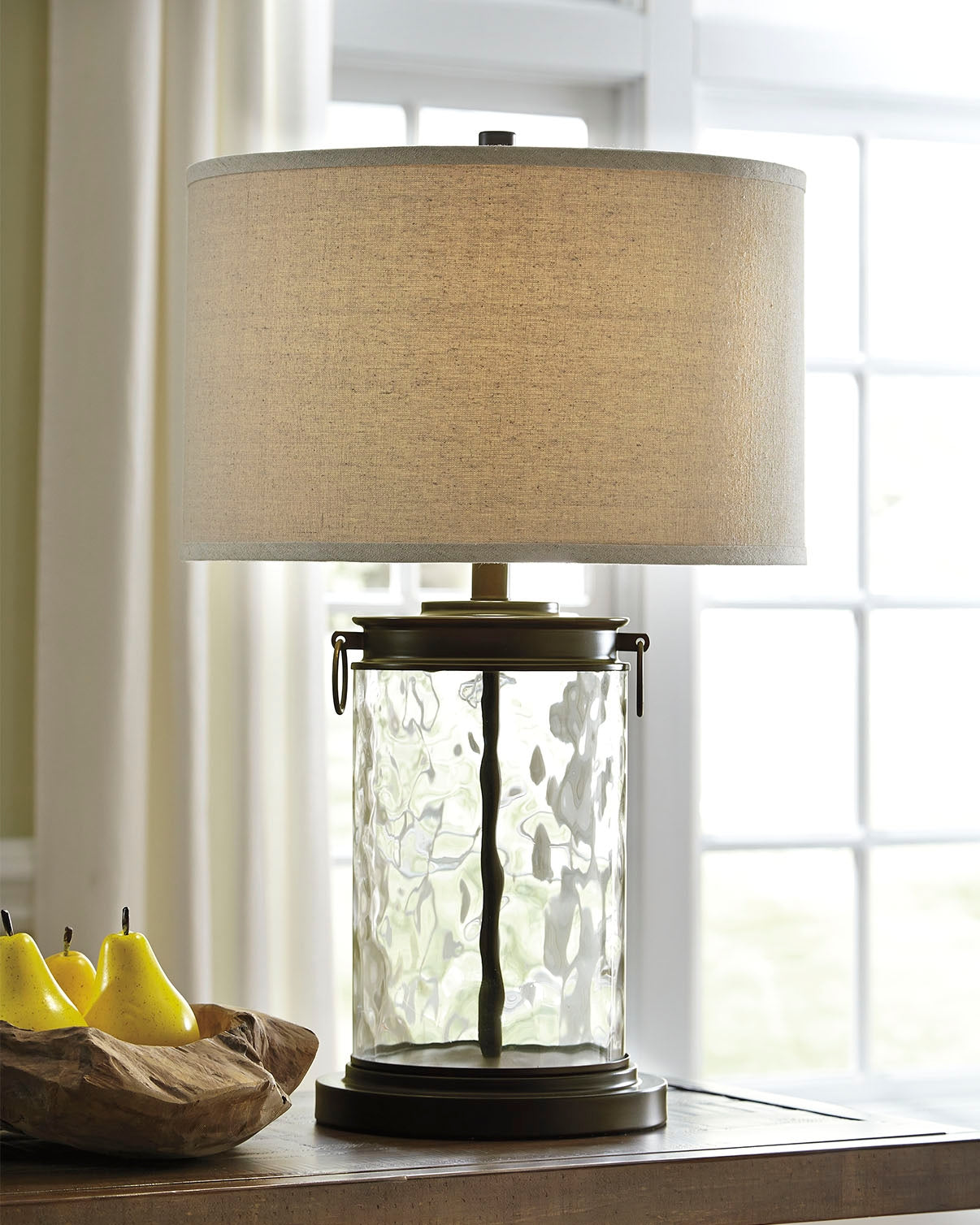 Bradenton Furniture Outlet - Ashley Furniture - Tailynn Lighting - Table Lamp (Set of 2) / Clear/Bronze Finish - L430324X2