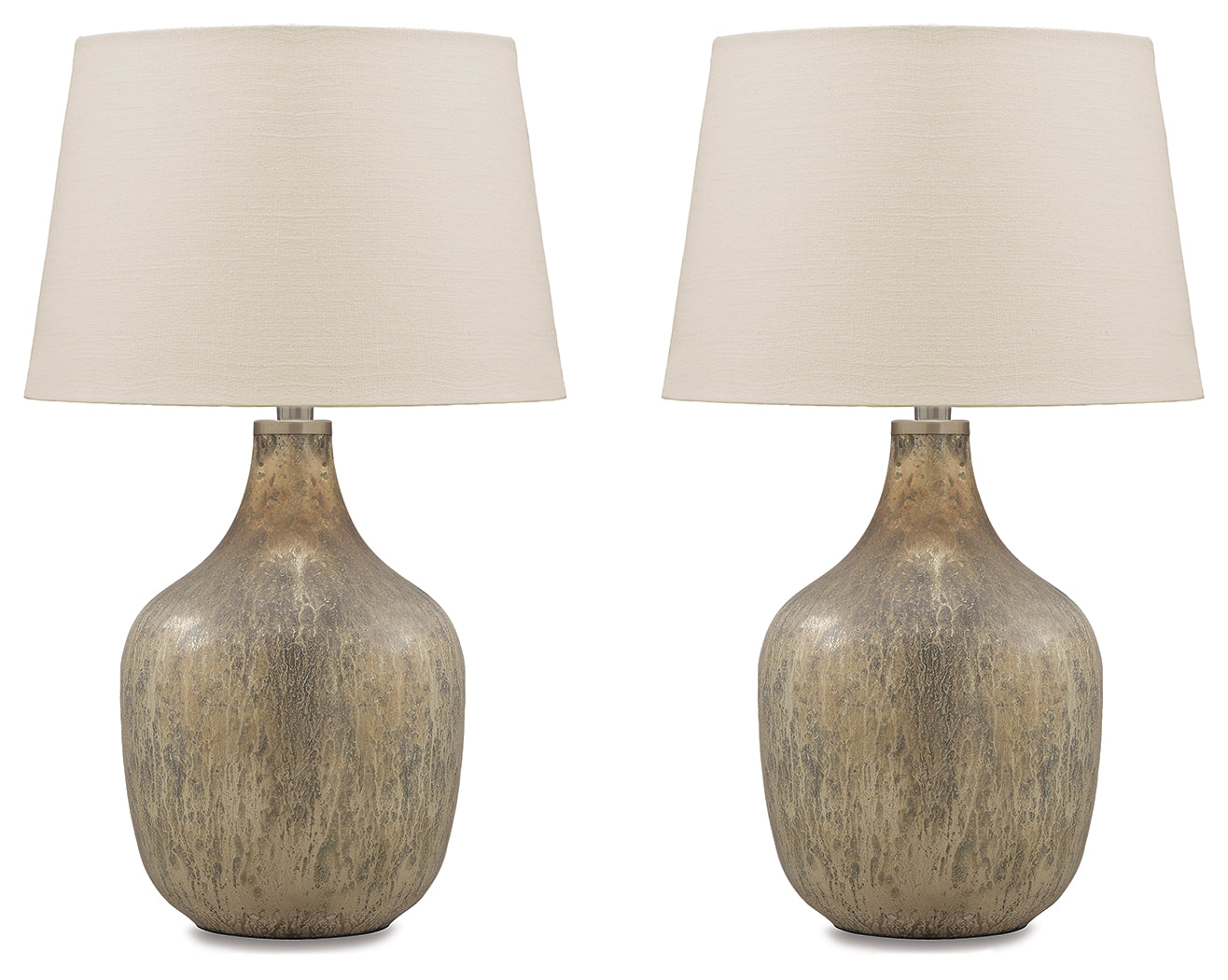 Bradenton Furniture Outlet - Ashley Furniture - Mari Lighting - Table Lamp (Set of 2) / Gray/Gold Finish - L430664X2