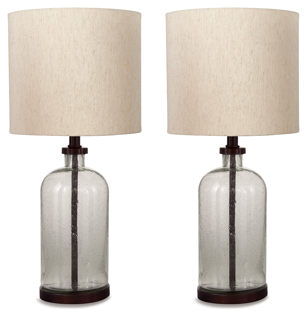 Bradenton Furniture Outlet - Ashley Furniture - Bandile Lighting - Table Lamp (Set of 2) / Clear/Bronze Finish - L430674X2