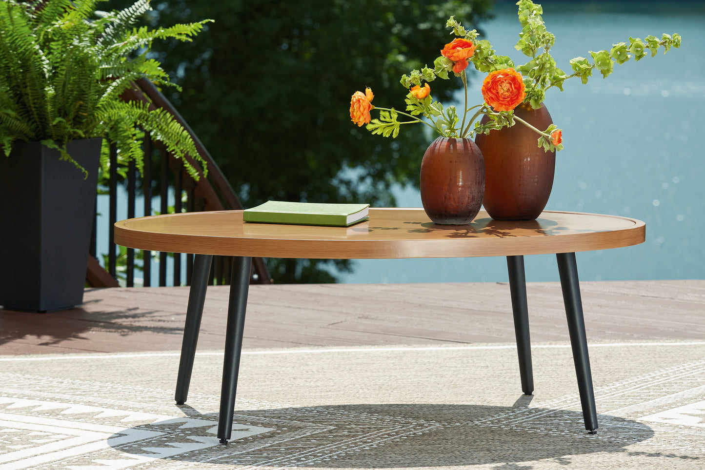 Bradenton Furniture Outlet - Ashley Furniture - Horizon Hall Outdoor - Cocktail Table / Two-tone Brown - P572-701