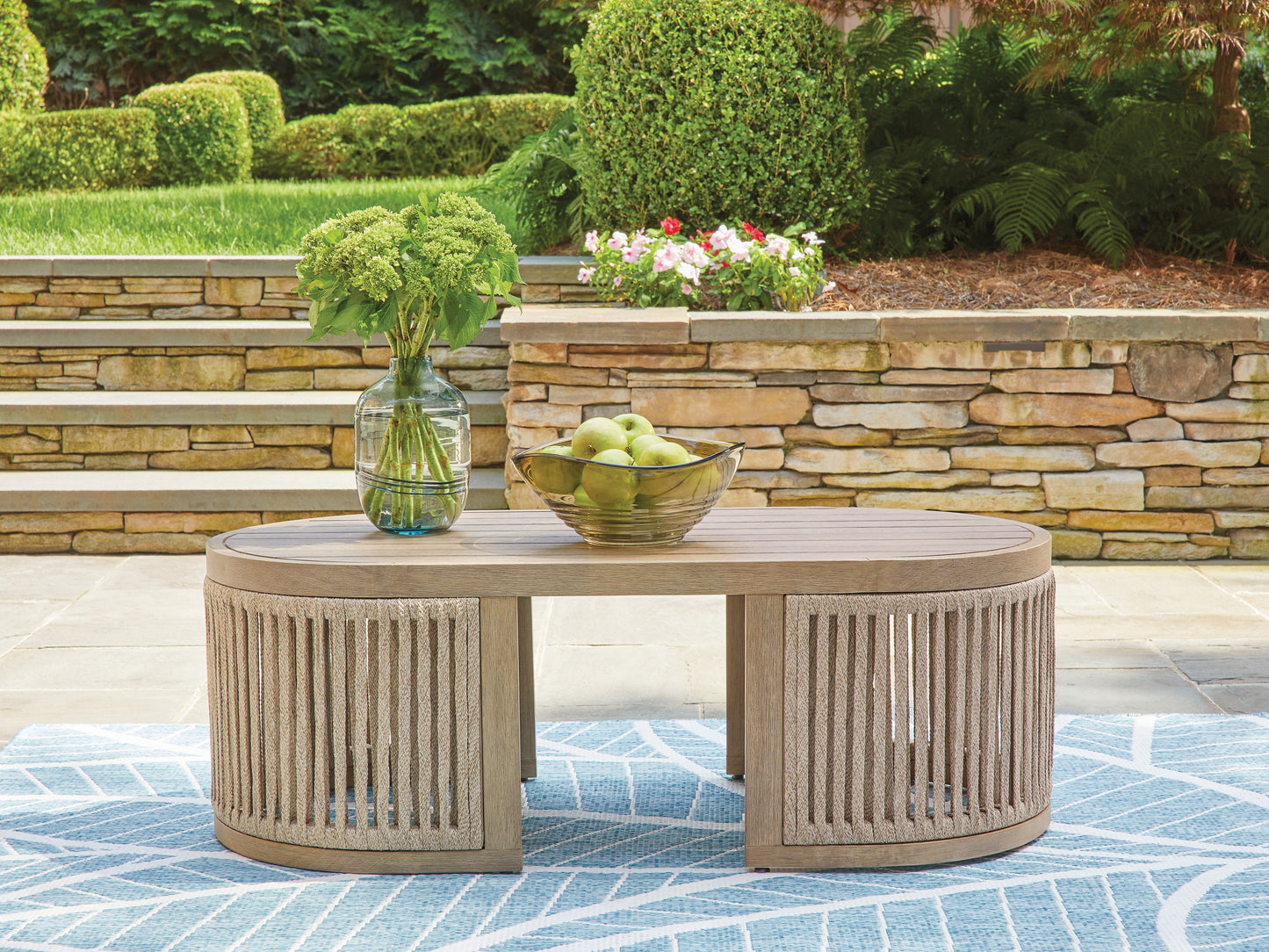 Bradenton Furniture Outlet - Ashley Furniture - Serena Shores Outdoor - Rectangular Cocktail Table / Beige - PCP604-701