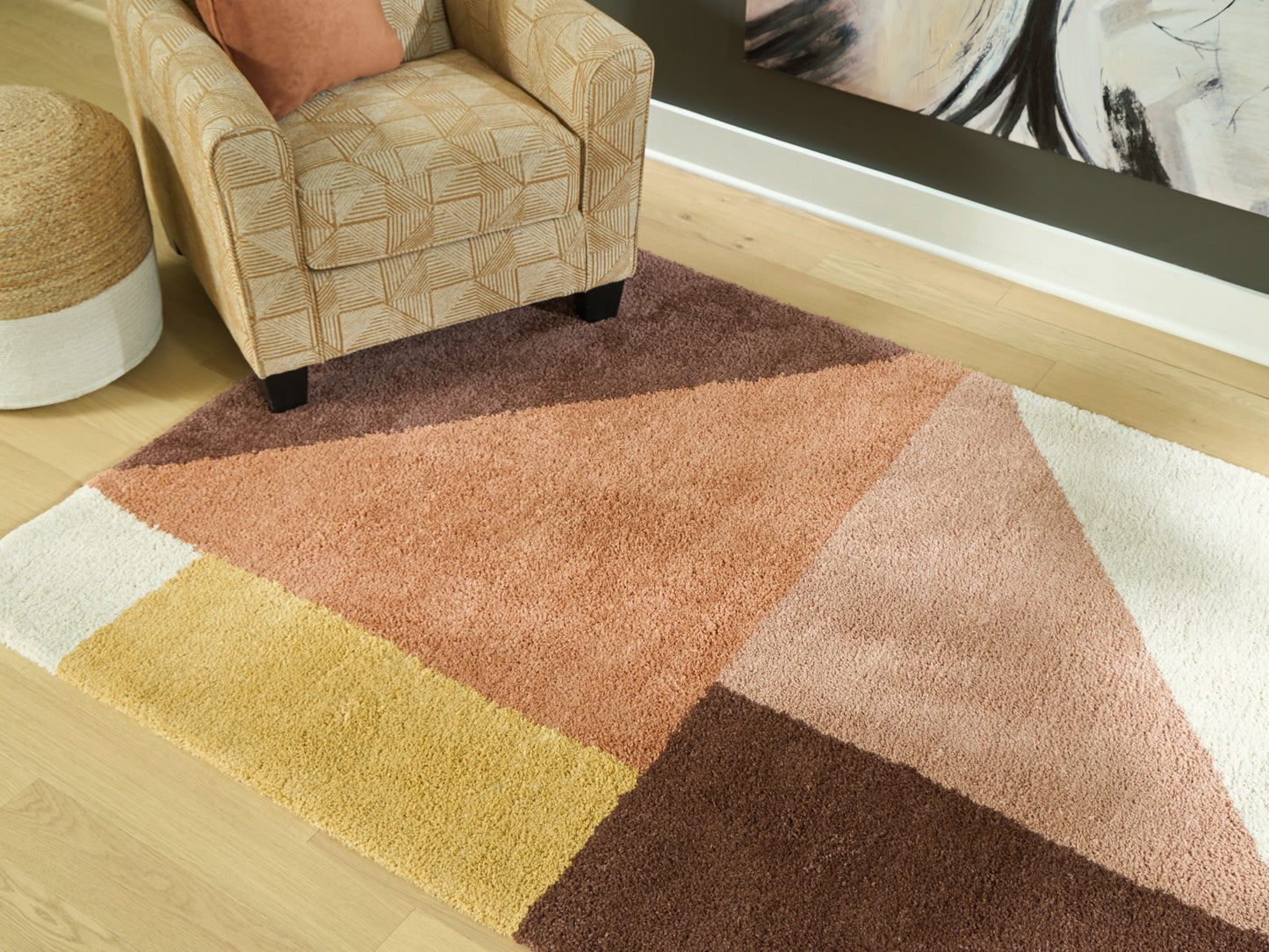 Bradenton Furniture Outlet - Ashley Furniture - Gailmore Rug - 8' x 10' Rug / Cream/Pink/Ocher - R407171