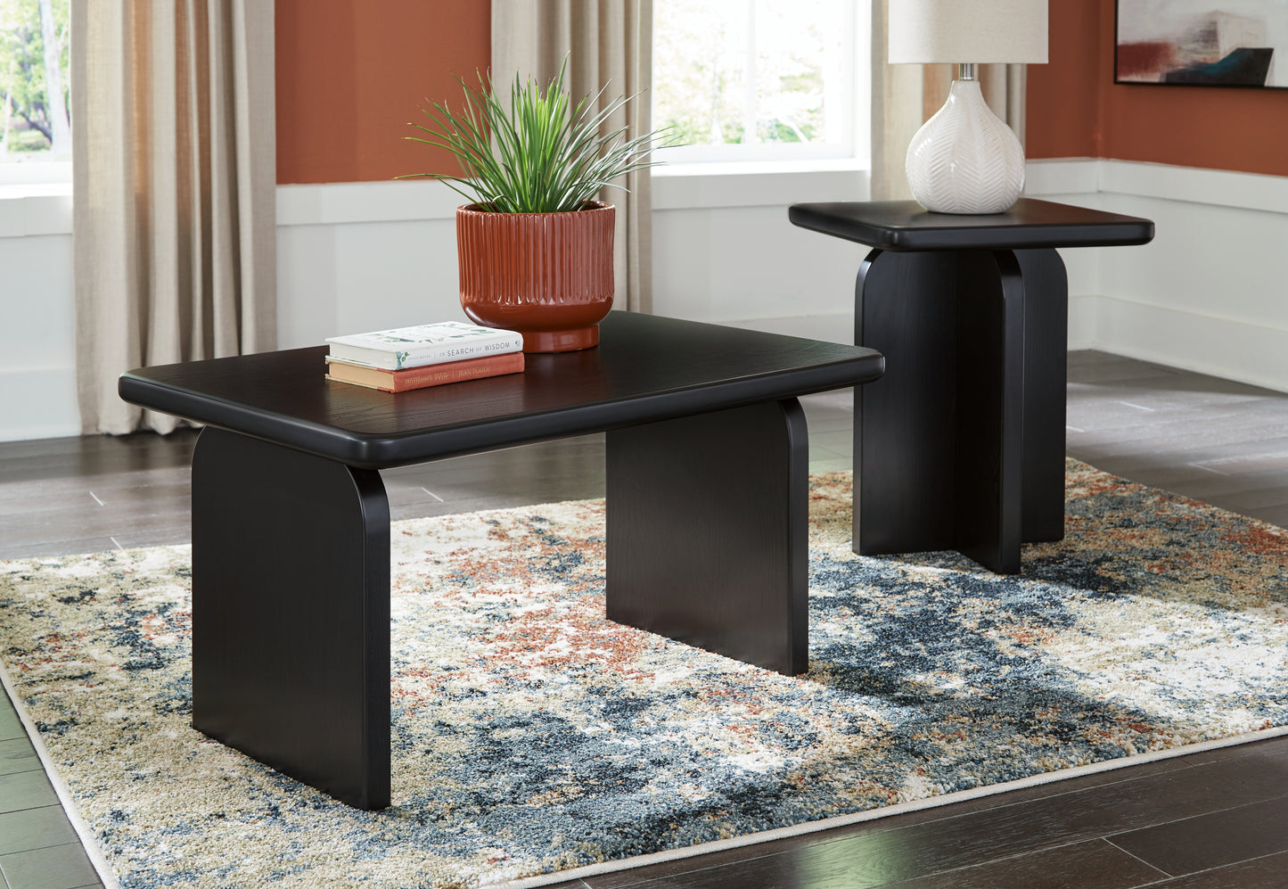 Bradenton Furniture Outlet - Ashley Furniture - Mitchalli Table (Set of 2) - Occasional Table Set (Set of 2) / Black - T313-12