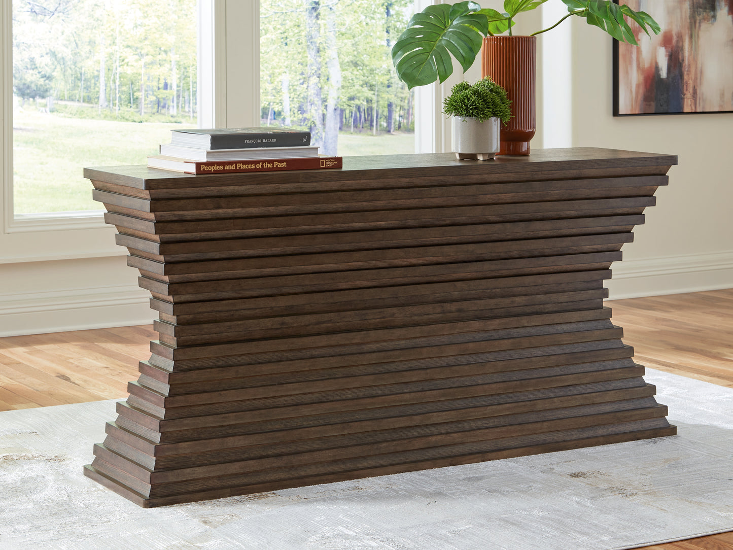 Bradenton Furniture Outlet - Ashley Furniture - Hannodream Sofa Table - Sofa Table / Warm Brown - T821-4