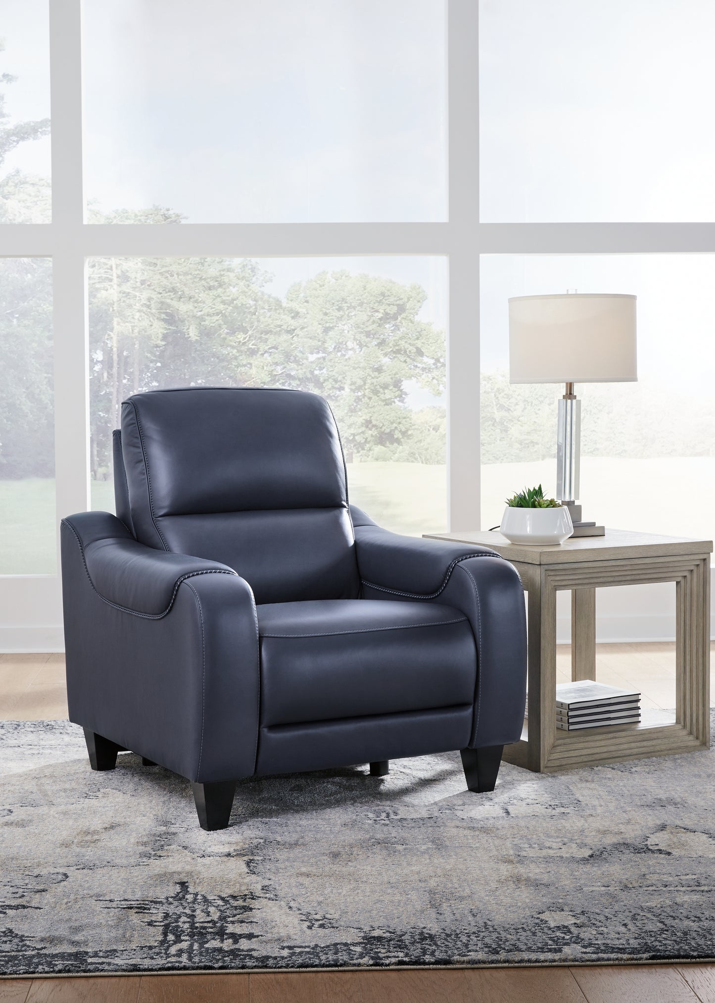 Bradenton Furniture Outlet - Ashley Furniture - Mercomatic Living Room - PWR Recliner/ADJ Headrest / Ocean - U7531113