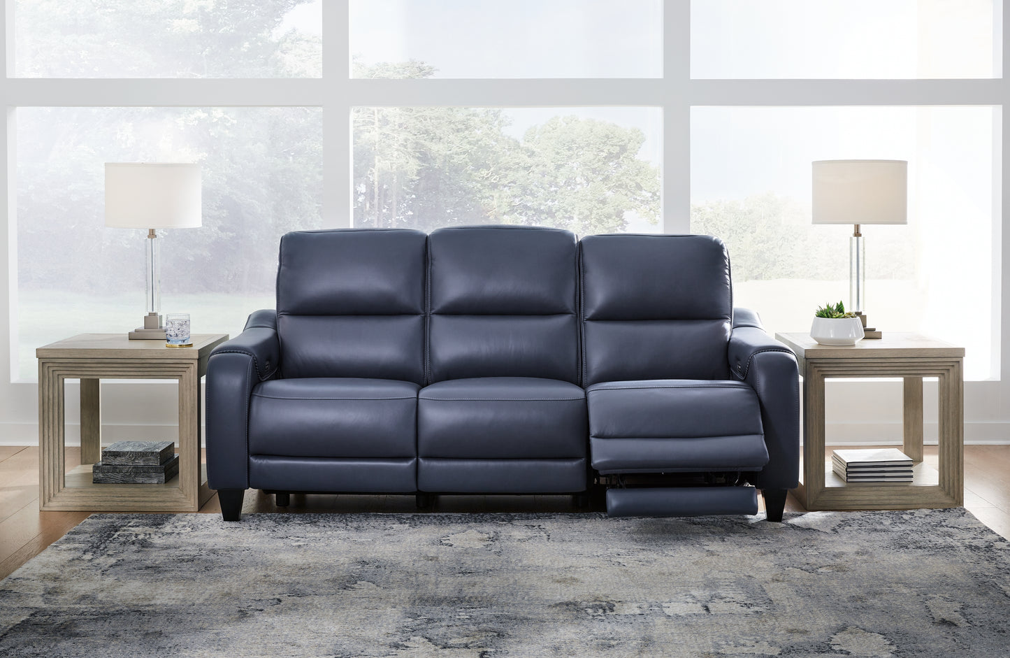 Bradenton Furniture Outlet - Ashley Furniture - Mercomatic Living Room - PWR REC Sofa with ADJ Headrest / Ocean - U7531115