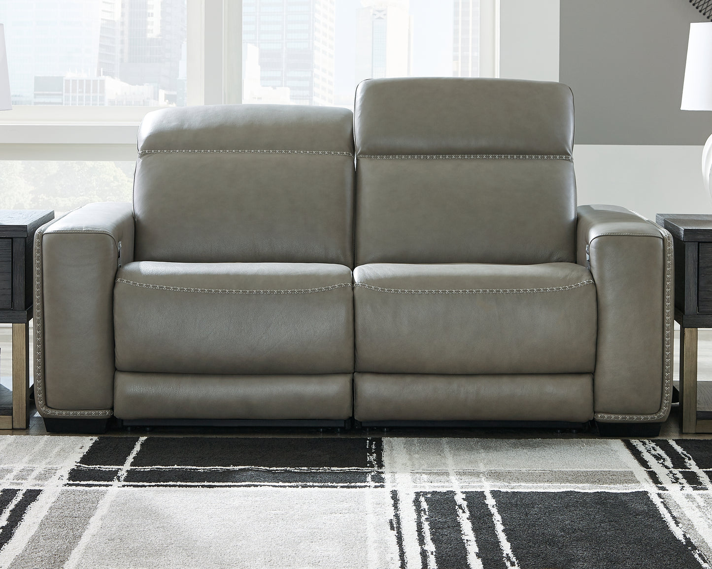 Bradenton Furniture Outlet - Ashley Furniture - Correze Sectional - 2-Piece Power Reclining Sectional / Gray - U94202S10
