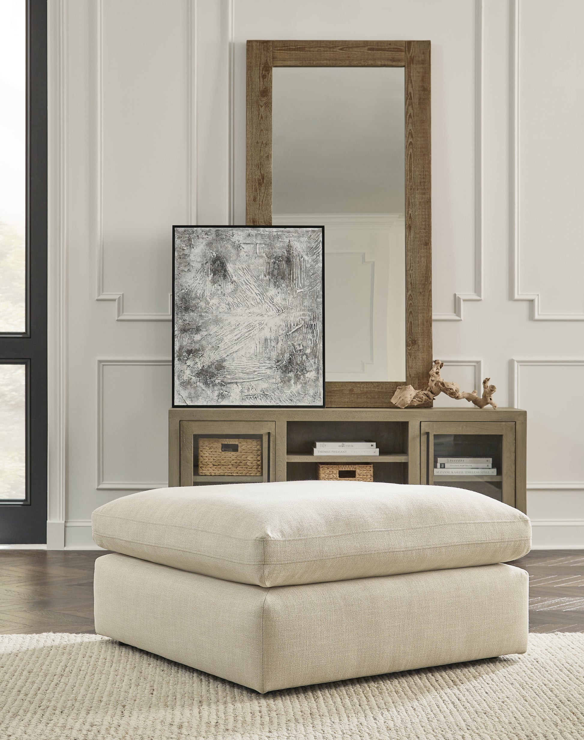 Bradenton Furniture Outlet - Ashley Furniture - Elyza Living Room - Oversized Accent Ottoman / Linen - 1000608