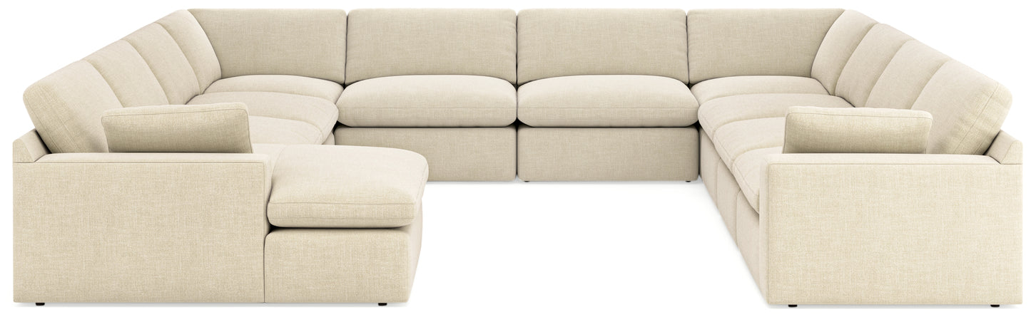 Bradenton Furniture Outlet - Ashley Furniture - Elyza Sectional - RAF 10-Piece Sectional / Linen - 10006S8