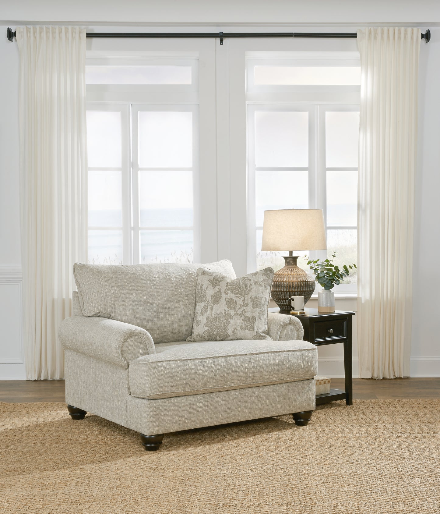 Bradenton Furniture Outlet - Ashley Furniture - Asanti Living Room - Chair and a Half / Fog - 1320123