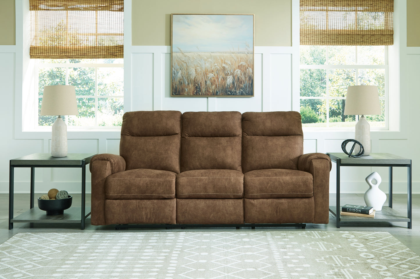 Bradenton Furniture Outlet - Ashley Furniture - Edenwold Living Room - Reclining Sofa / Brindle - 1380588