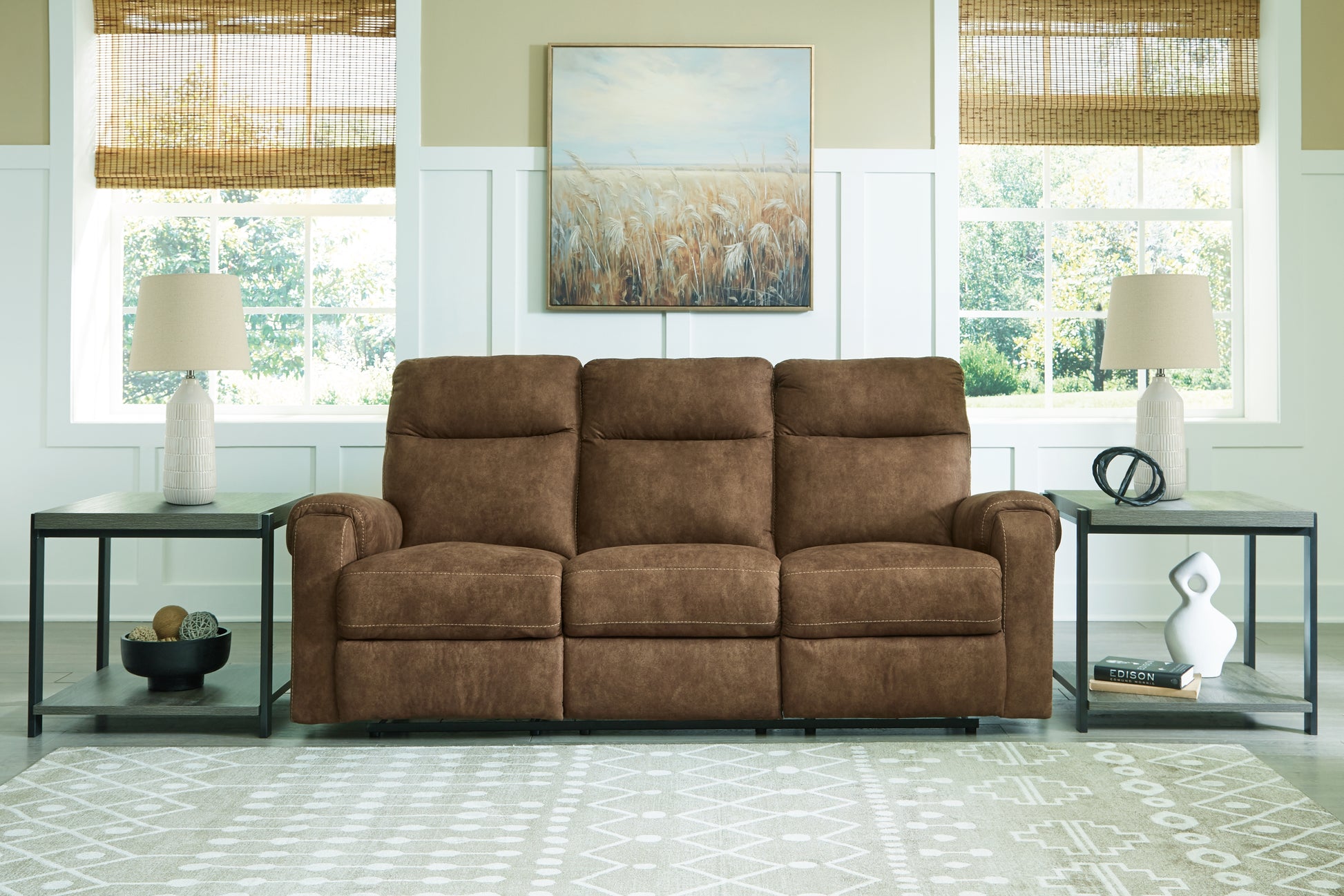 Bradenton Furniture Outlet - Ashley Furniture - Edenwold Living Room - Reclining Sofa / Brindle - 1380588