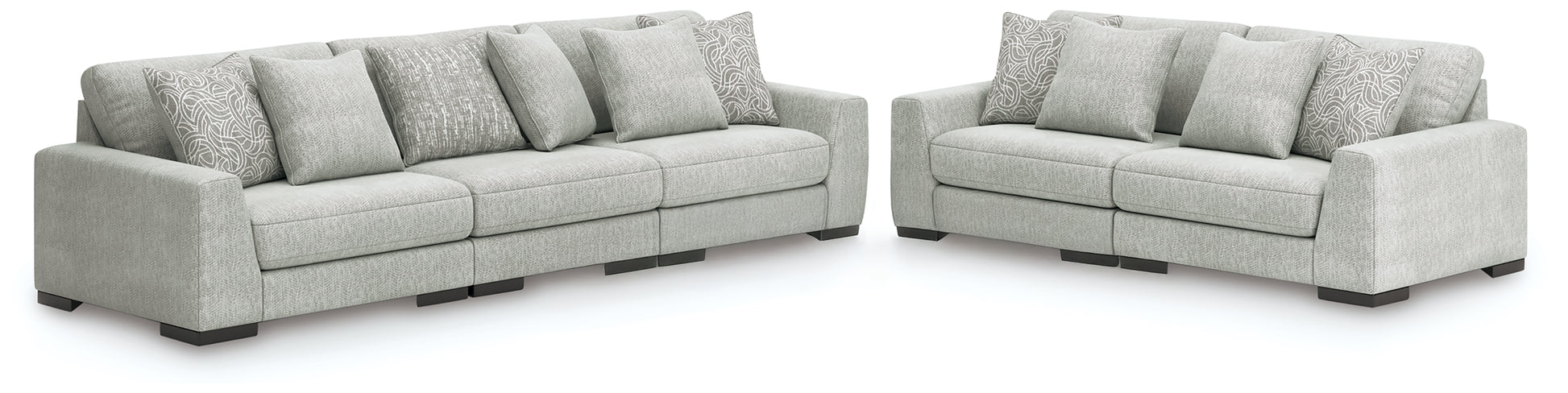 Bradenton Furniture Outlet - Ashley Furniture - Regent Park 3-Piece Sectional Sofa and 2-Piece Sectional Loveseat - 3-Piece Sectional Sofa and 2-Piece Sectional Loveseat / Pewter - 14404U4