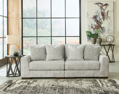 Bradenton Furniture Outlet - Ashley Furniture - Regent Park Sectional - RAF 2-Piece Sectional Loveseat / Pewter - 14404S4