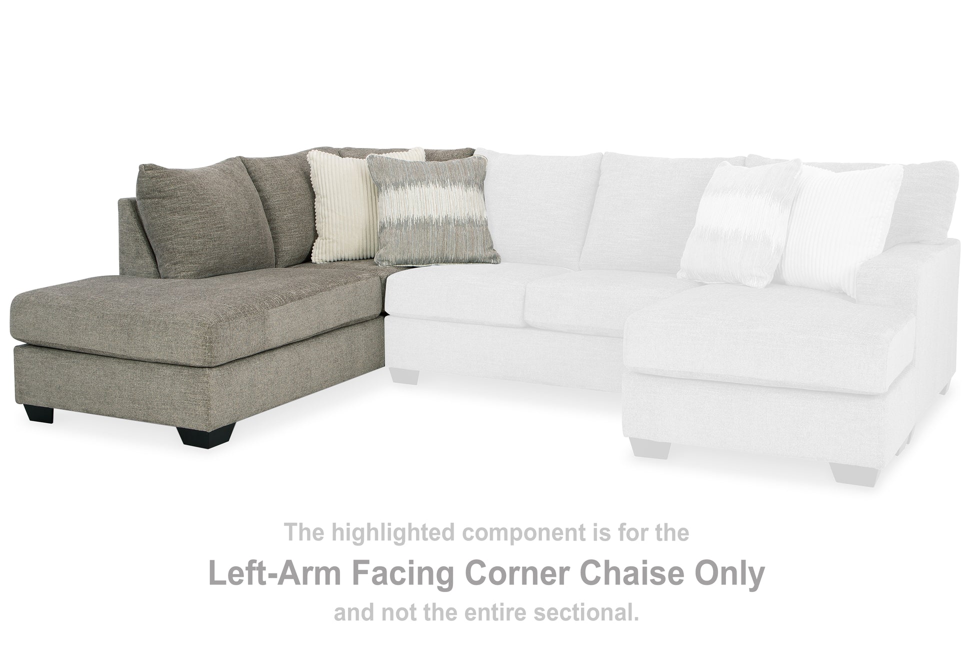 Bradenton Furniture Outlet - Ashley Furniture - Creswell Sectional - LAF Corner Chaise / Stone - 1530516