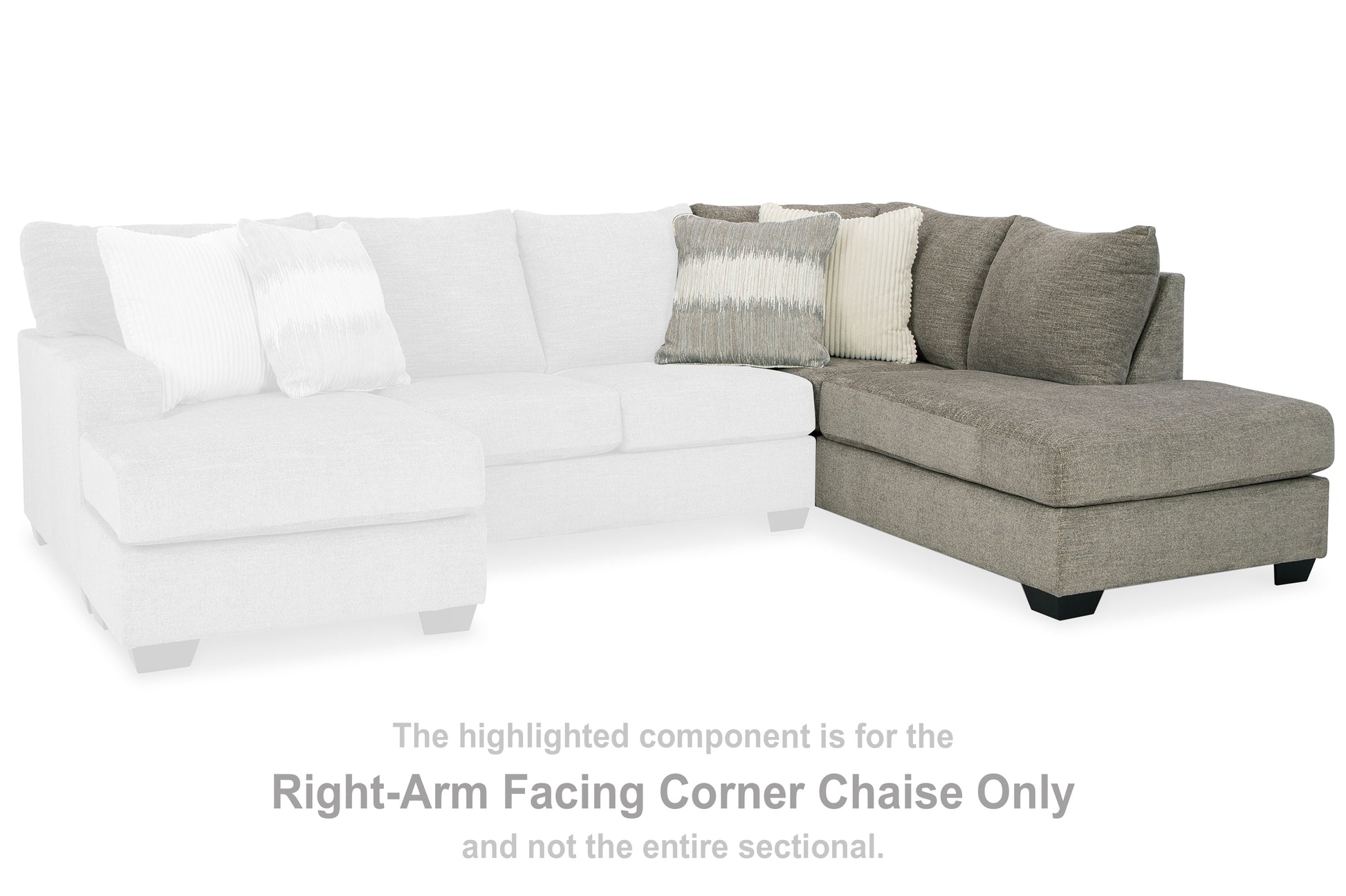 Bradenton Furniture Outlet - Ashley Furniture - Creswell Sectional - RAF Corner Chaise / Stone - 1530517
