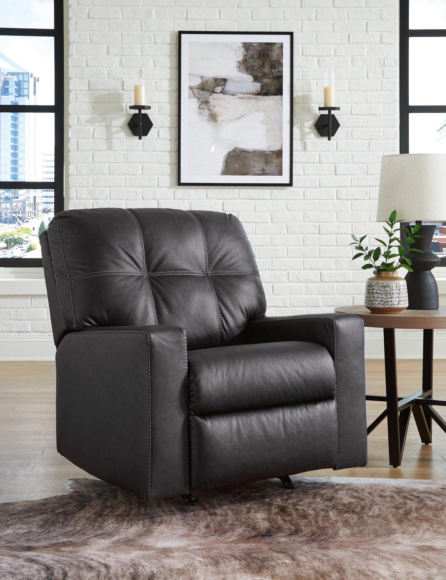Bradenton Furniture Outlet - Ashley Furniture - Barlin Mills Living Room - Rocker Recliner / Carbon - 1700425