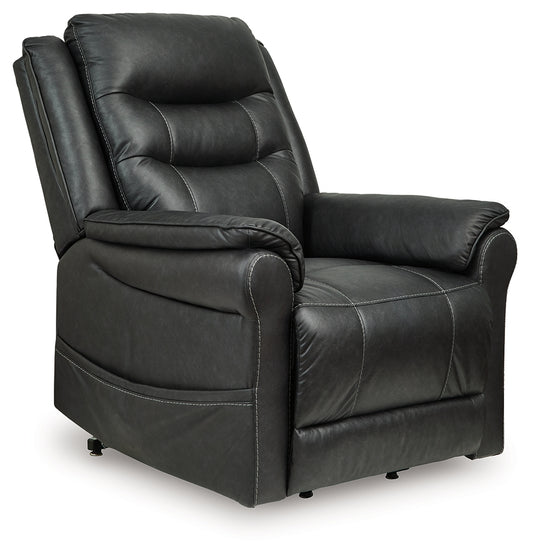 Bradenton Furniture Outlet - Ashley Furniture - Oatman Living Room - Power Lift Recliner / Umber - 1800412