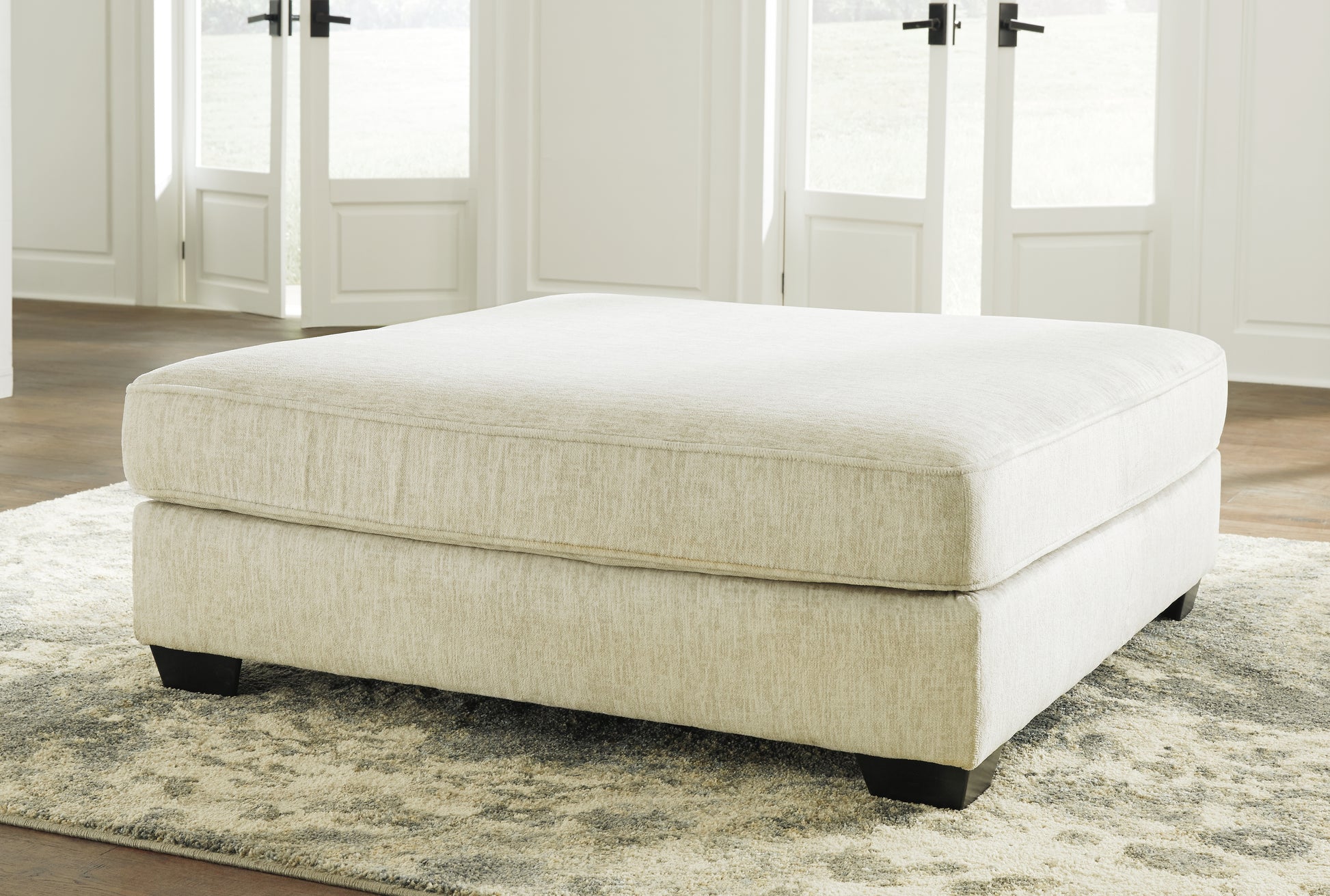 Bradenton Furniture Outlet - Ashley Furniture - Rawcliffe Living Room - Oversized Accent Ottoman / Parchment - 1960408