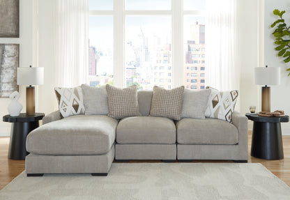 Bradenton Furniture Outlet - Ashley Furniture - Aslan Court Sectional - RAF 3-Piece Sofa Sectional with Chaise / Pebble - 20305S3