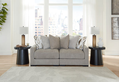 Bradenton Furniture Outlet - Ashley Furniture - Aslan Court Sectional - RAF 2-Piece Loveseat Sectional / Pebble - 20305S1