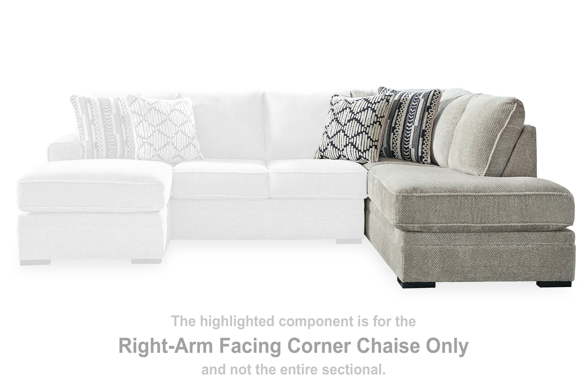 Bradenton Furniture Outlet - Ashley Furniture - Calnita Sectional - RAF Corner Chaise / Sisal - 2050217