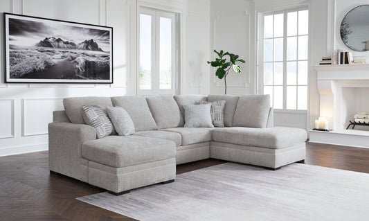 Bradenton Furniture Outlet - Ashley Furniture - Gabyleigh Sectional - LAF 2-Piece Sectional with Chaise / Nickel - 20904S1
