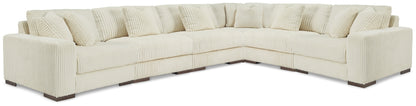 Bradenton Furniture Outlet - Ashley Furniture - Lindyn Sectional - RAF 6-Piece Sectional / Ivory - 21104S20