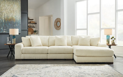 Bradenton Furniture Outlet - Ashley Furniture - Lindyn Sectional - RAF 3-Piece Sectional with Chaise / Ivory - 21104S12