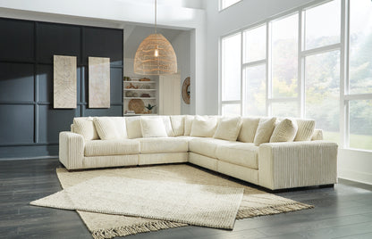Bradenton Furniture Outlet - Ashley Furniture - Lindyn Sectional - RAF 5-Piece Sectional / Ivory - 21104S5