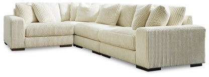 Bradenton Furniture Outlet - Ashley Furniture - Lindyn Sectional - RAF 4-Piece Sectional / Ivory - 21104S8