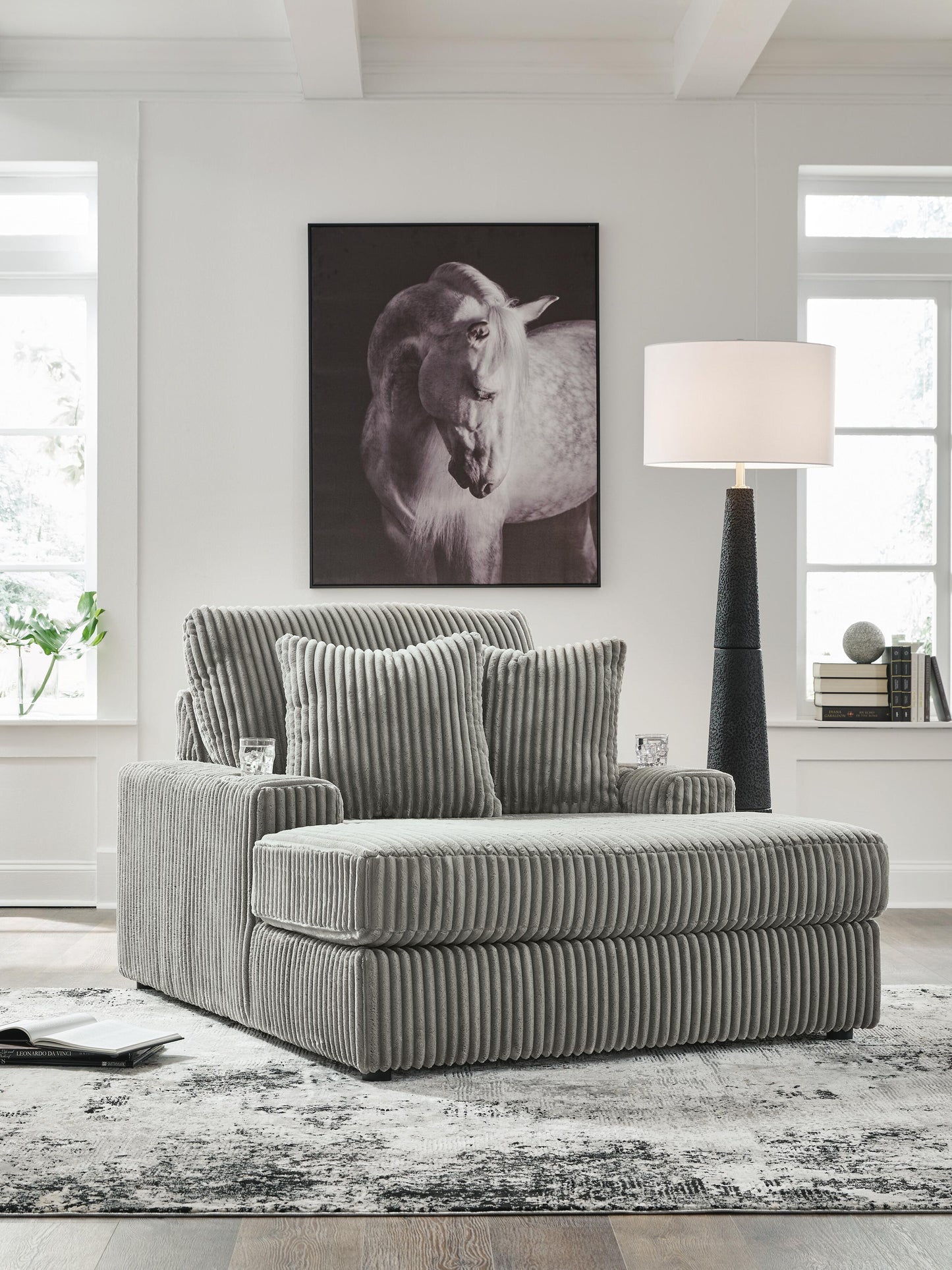 Bradenton Furniture Outlet - Ashley Furniture - Lindyn Living Room - Chaise / Fog - 2110515