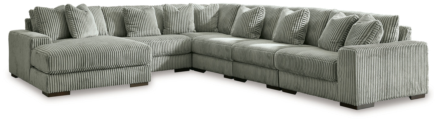 Bradenton Furniture Outlet - Ashley Furniture - Lindyn Sectional - RAF 6-Piece Sectional with Chaise / Fog - 21105S8