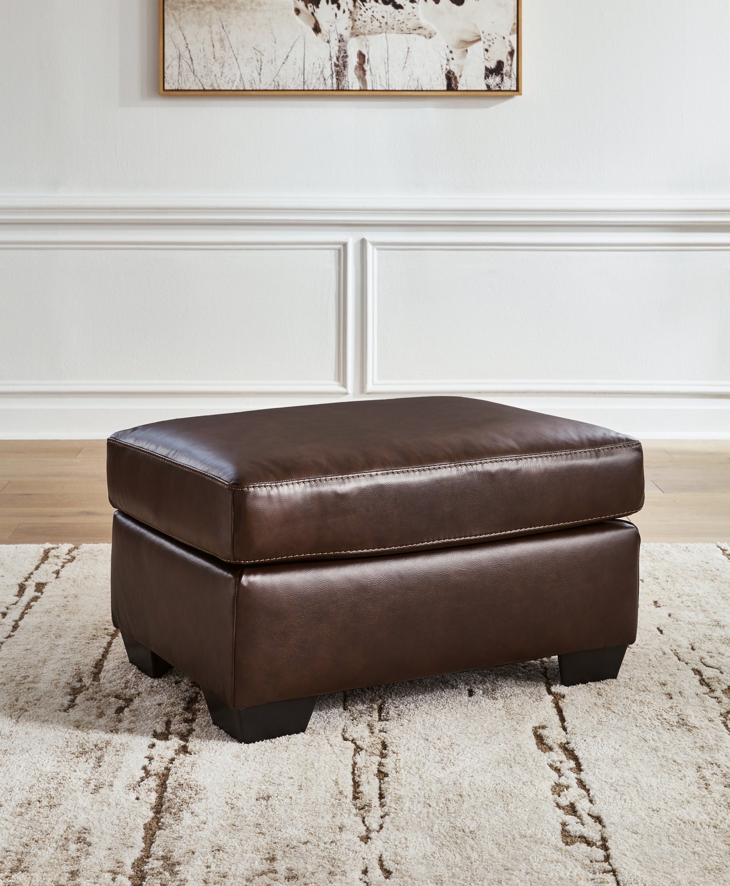 Bradenton Furniture Outlet - Ashley Furniture - Santorine Living Room - Ottoman / Dark Brown - 2170614