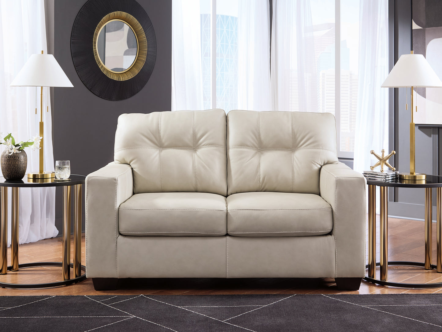Bradenton Furniture Outlet - Ashley Furniture - Santorine Living Room - Loveseat / Bone - 2170835