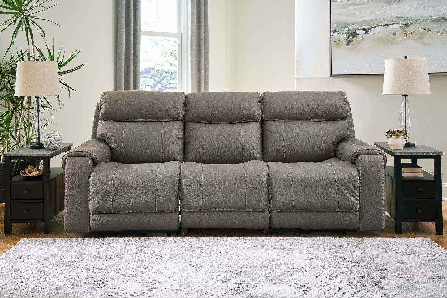 Bradenton Furniture Outlet - Ashley Furniture - Starbot Sectional - 3-Piece Power Reclining Sectional Sofa / Fossil - 23501S3