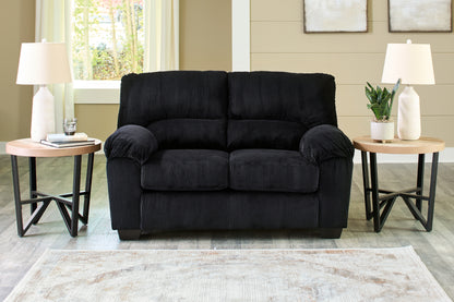 Bradenton Furniture Outlet - Ashley Furniture - SimpleJoy Living Room - Loveseat / Onyx - 2420435