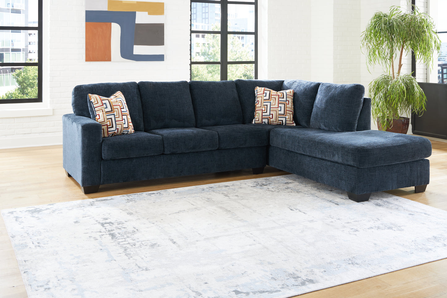 Bradenton Furniture Outlet - Ashley Furniture - Aviemore Sectional - LAF 2-Piece Sectional with Chaise / Ink - 24303S2