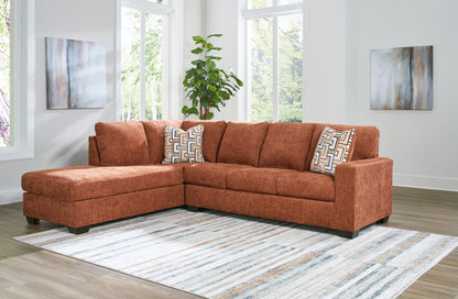 Bradenton Furniture Outlet - Ashley Furniture - Aviemore Sectional - RAF 2-Piece Sectional with Chaise / Spice - 24304S1