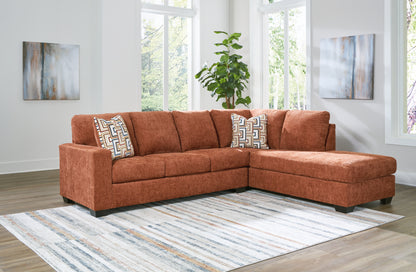 Bradenton Furniture Outlet - Ashley Furniture - Aviemore Sectional - LAF 2-Piece Sectional with Chaise / Spice - 24304S2