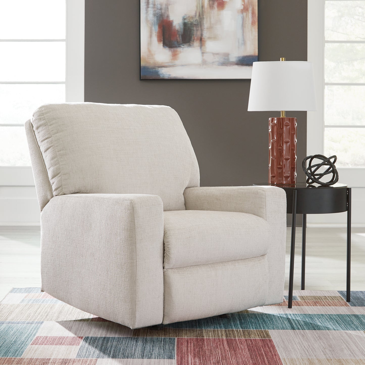 Bradenton Furniture Outlet - Ashley Furniture - Aviemore Living Room - Rocker Recliner / Stone - 2430525