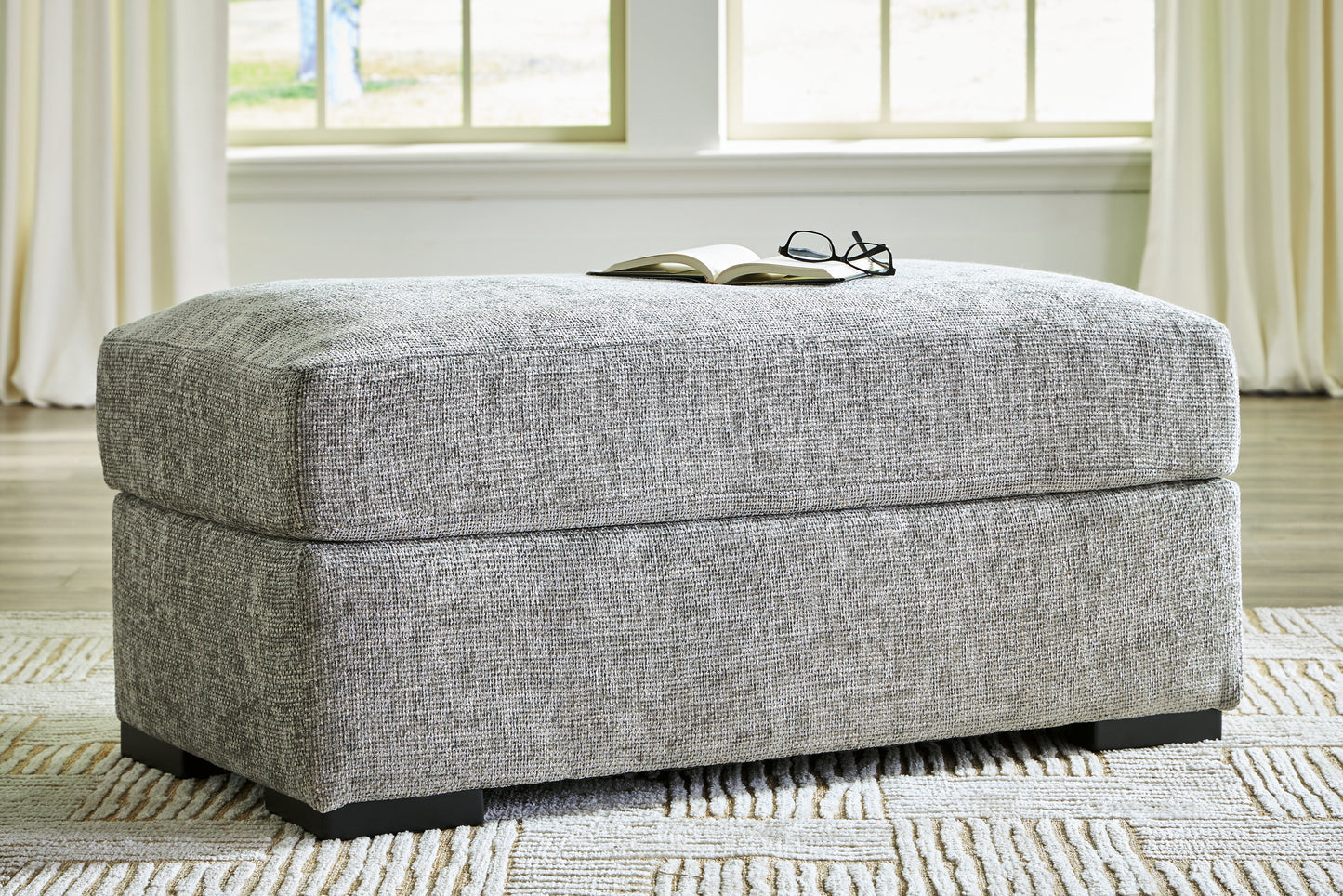 Bradenton Furniture Outlet - Ashley Furniture - Dunmor Living Room - Ottoman / Graphite - 2490414
