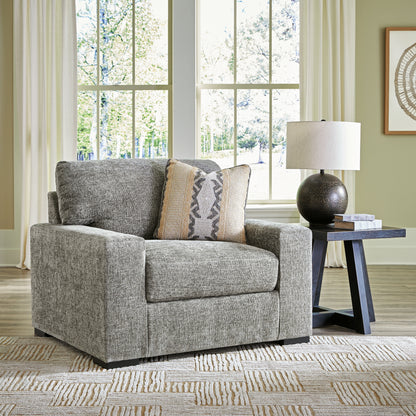 Bradenton Furniture Outlet - Ashley Furniture - Dunmor Living Room - Chair and a Half / Graphite - 2490423