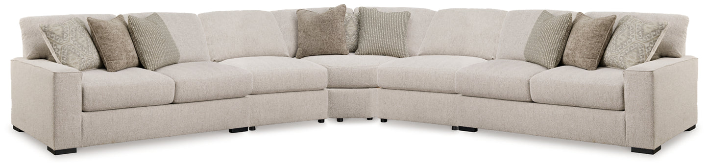 Bradenton Furniture Outlet - Ashley Furniture - Ballyton Sectional - RAF 5-Piece Sectional / Sand - 25102S3