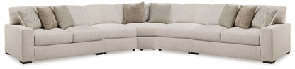 Bradenton Furniture Outlet - Ashley Furniture - Ballyton Sectional - RAF 5-Piece Sectional / Sand - 25102S3