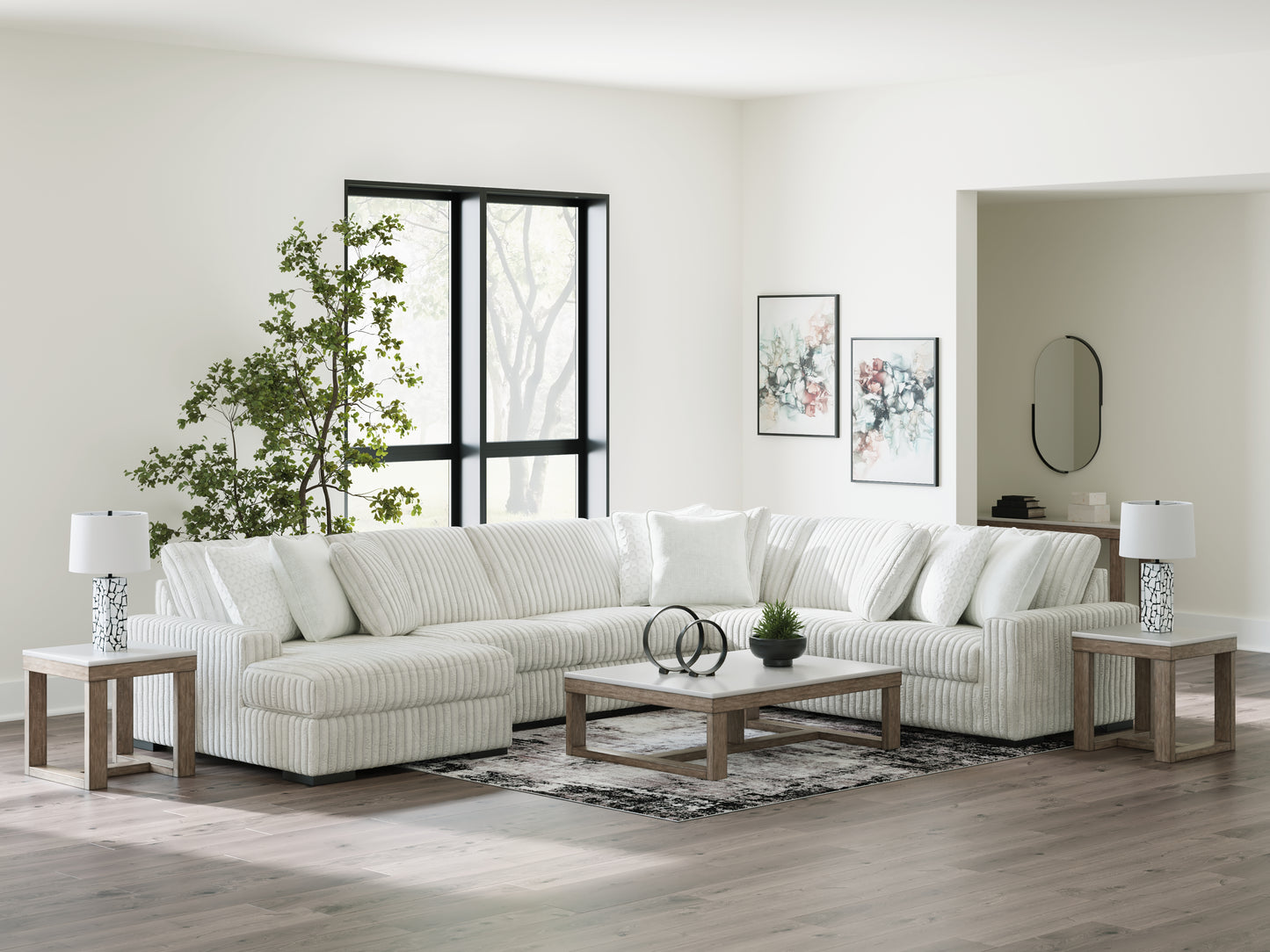 Bradenton Furniture Outlet - Ashley Furniture - Stupendous Sectional - RAF 5-Piece Sectional with Chaise / Alloy - 25903S8