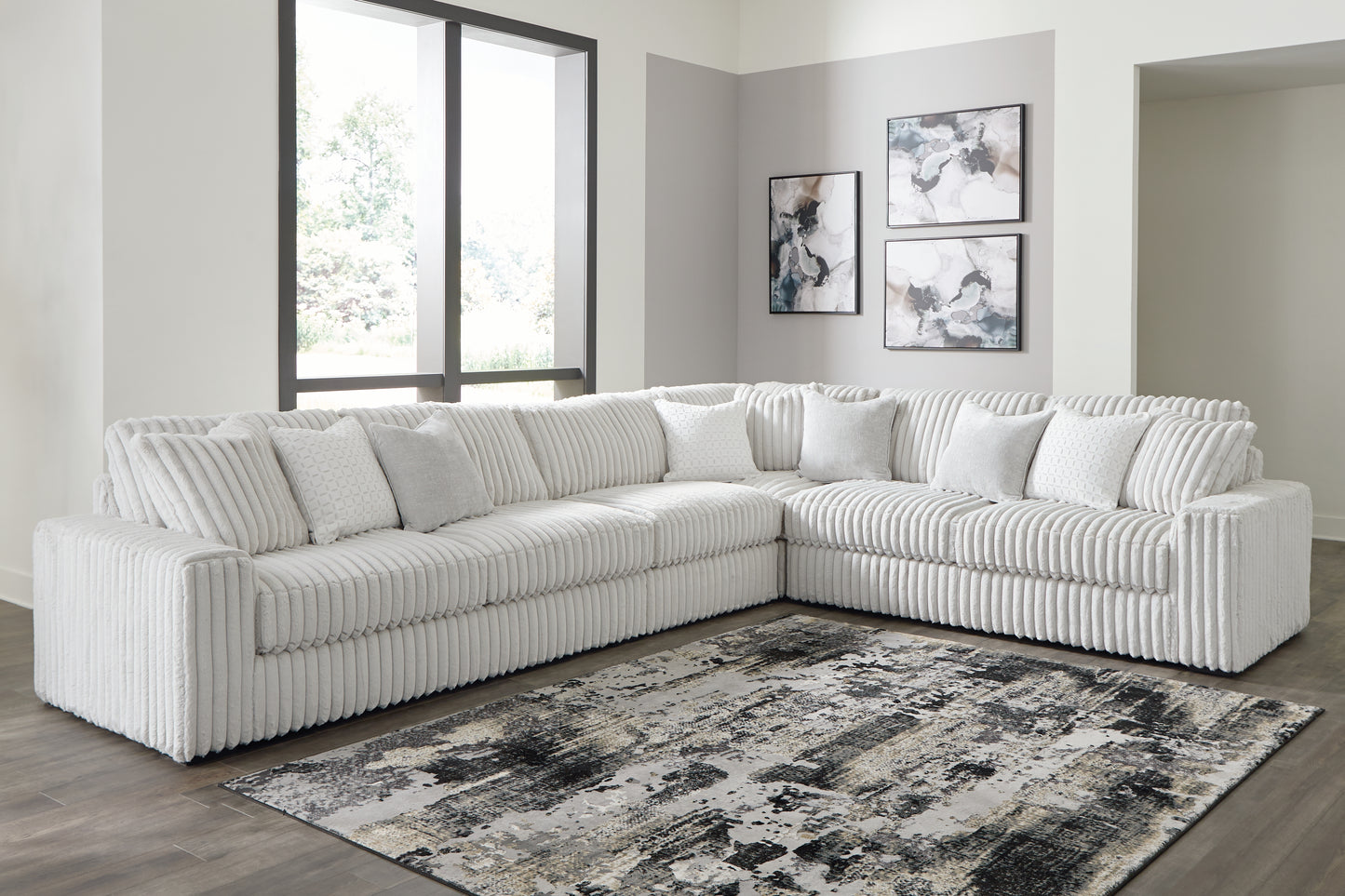 Bradenton Furniture Outlet - Ashley Furniture - Stupendous Sectional - LAF 4-Piece Sectional / Alloy - 25903S2