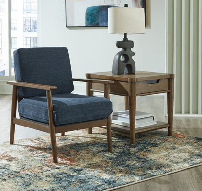 Bradenton Furniture Outlet - Ashley Furniture - Bixler Living Room - Showood Accent Chair / Navy - 2610660