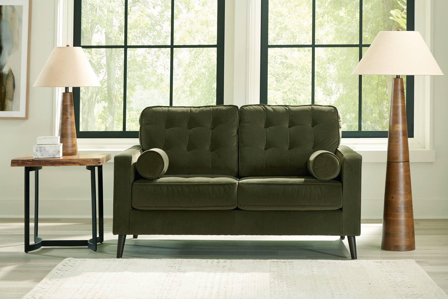 Bradenton Furniture Outlet - Ashley Furniture - Reveon Lakes Living Room - Loveseat / Olive - 2640435